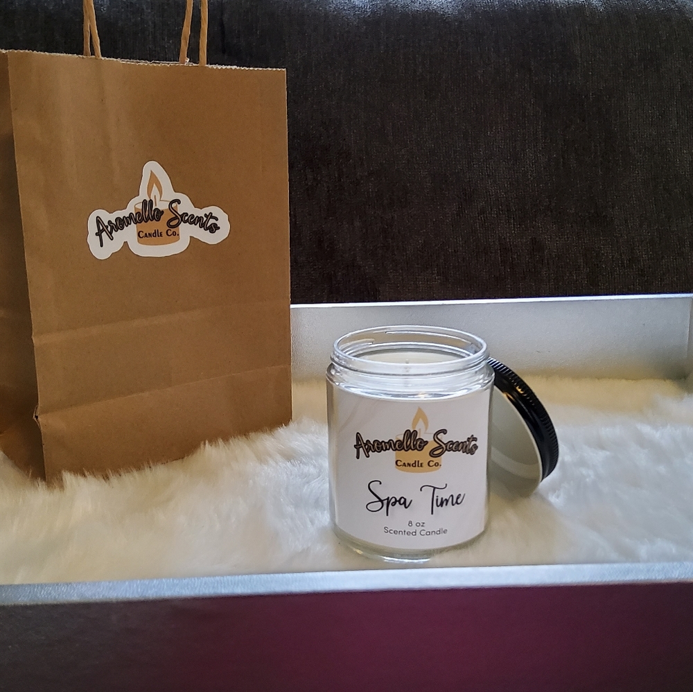Spa Time Scented Candle,8oz Jars